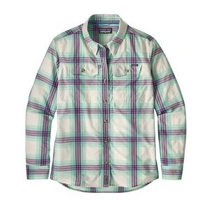 Patagonia Plaid Button Down Shirt - Green and Purple